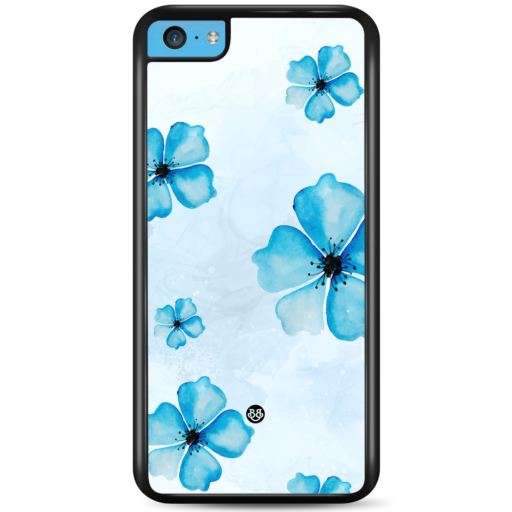 iPhone 5C Case - WILD BLOOM - Blue Bloom