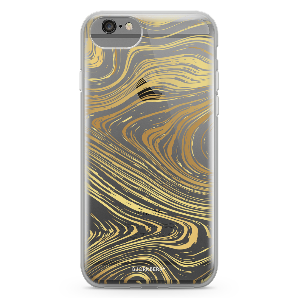 iPhone 6/6s Fashion Skal - Guld Marmor