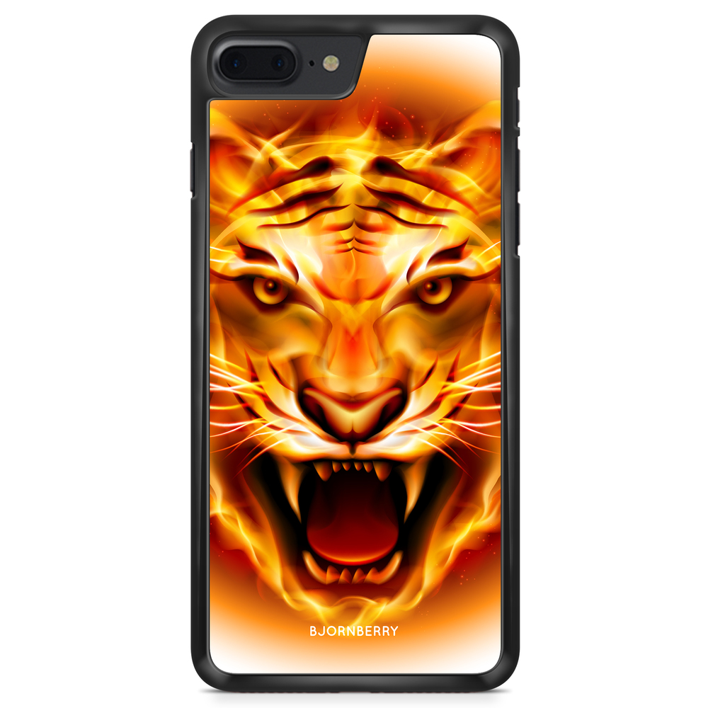 iPhone 8 Plus Case - Flames Tiger