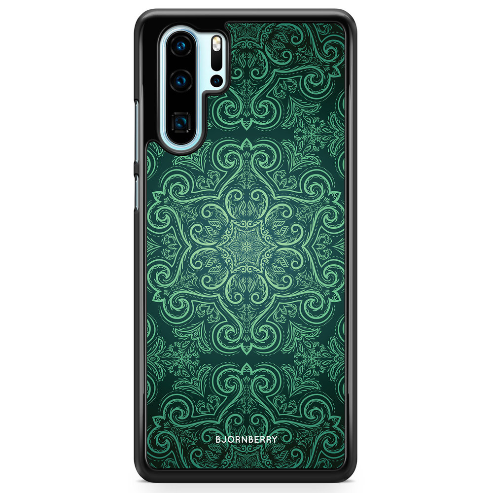 Huawei P30 Pro Case - Green Retro Pattern