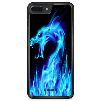 iPhone 8 Plus Skal - Blå Flames Dragon