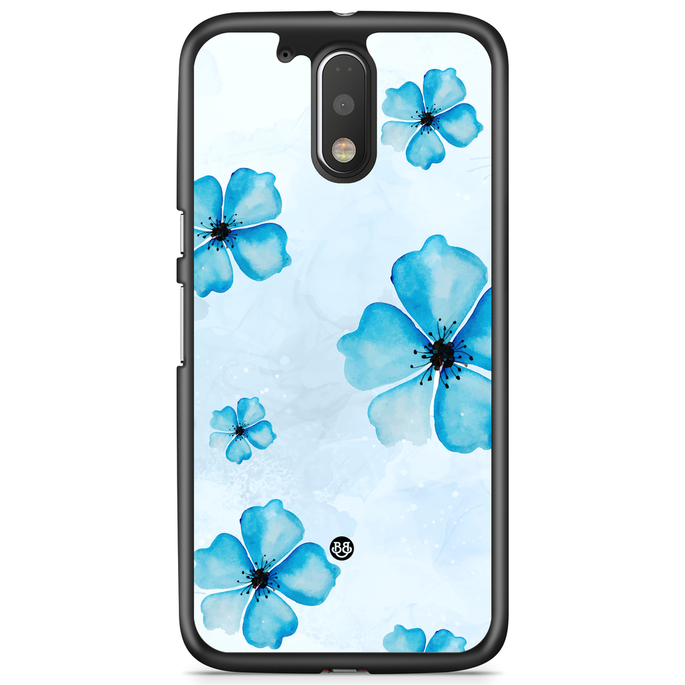 Moto G4/G4 Plus Case - WILD BLOOM - Blue Bloom