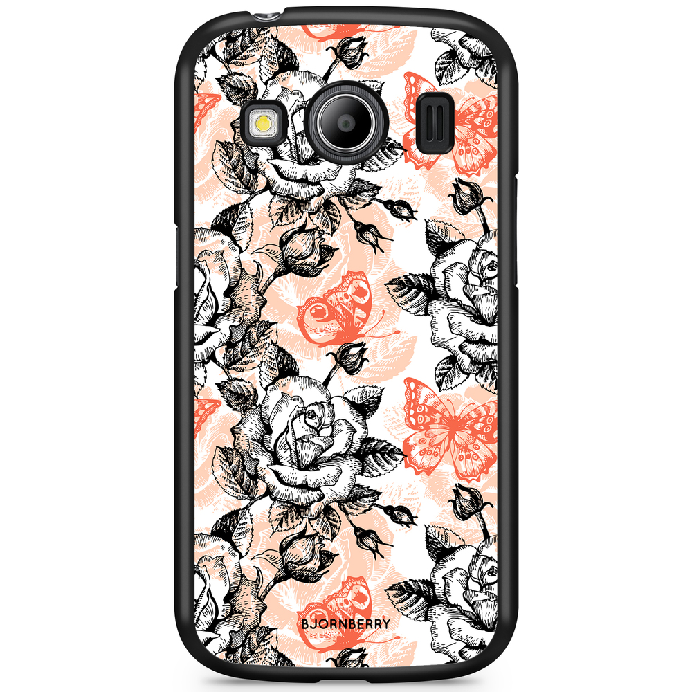 Samsung Galaxy Ace 4 Skal - Fjärilar & Rosor