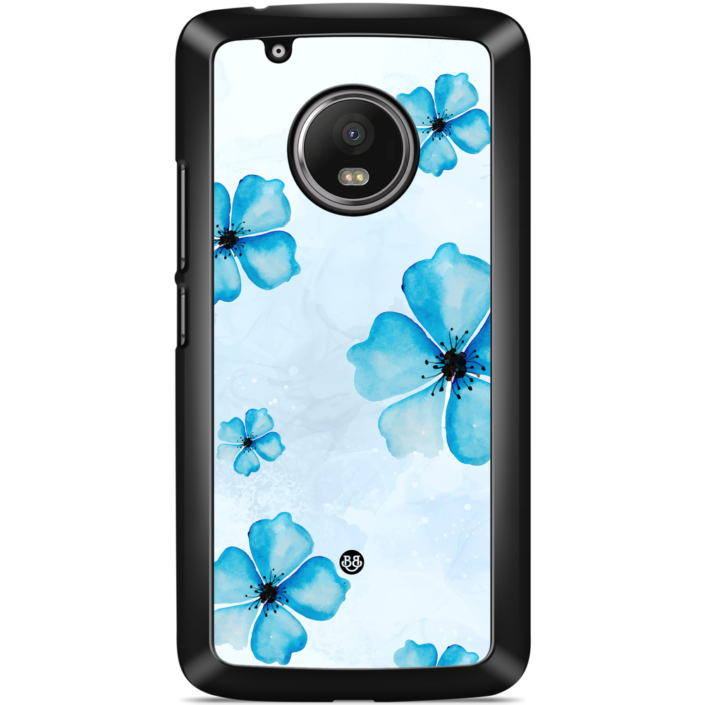 Moto G5 Plus Case - WILD BLOOM - Blue Bloom