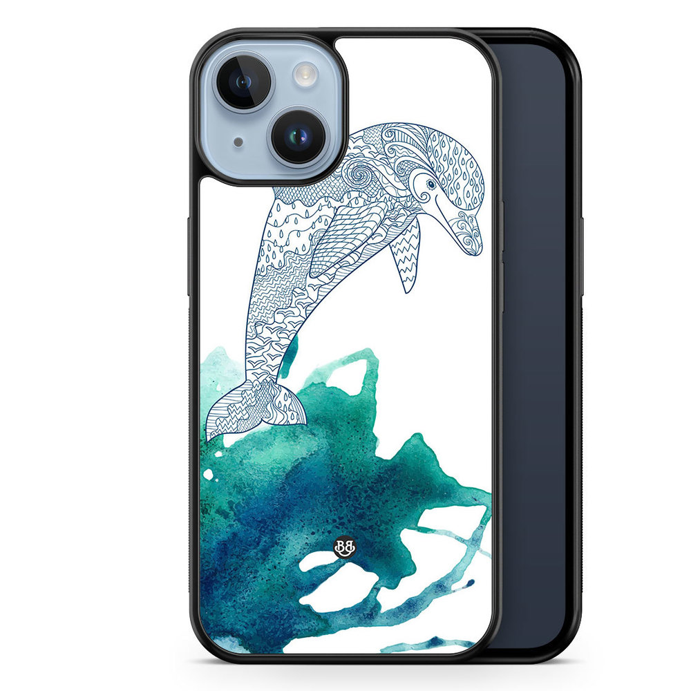 iPhone 14 Plus Case - Mandala Dolphin