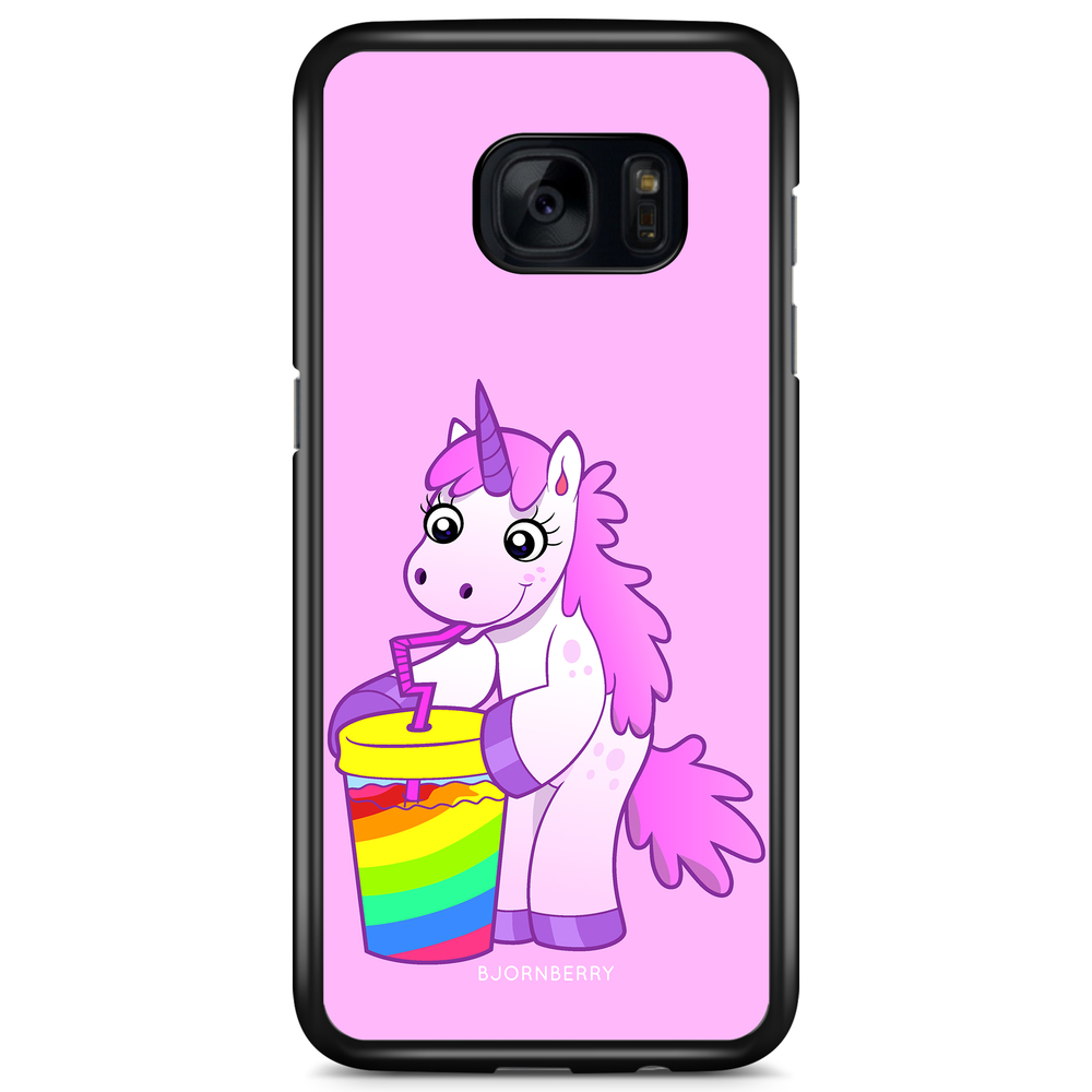 Samsung Galaxy S7 Edge Case - Drinking Unicorn