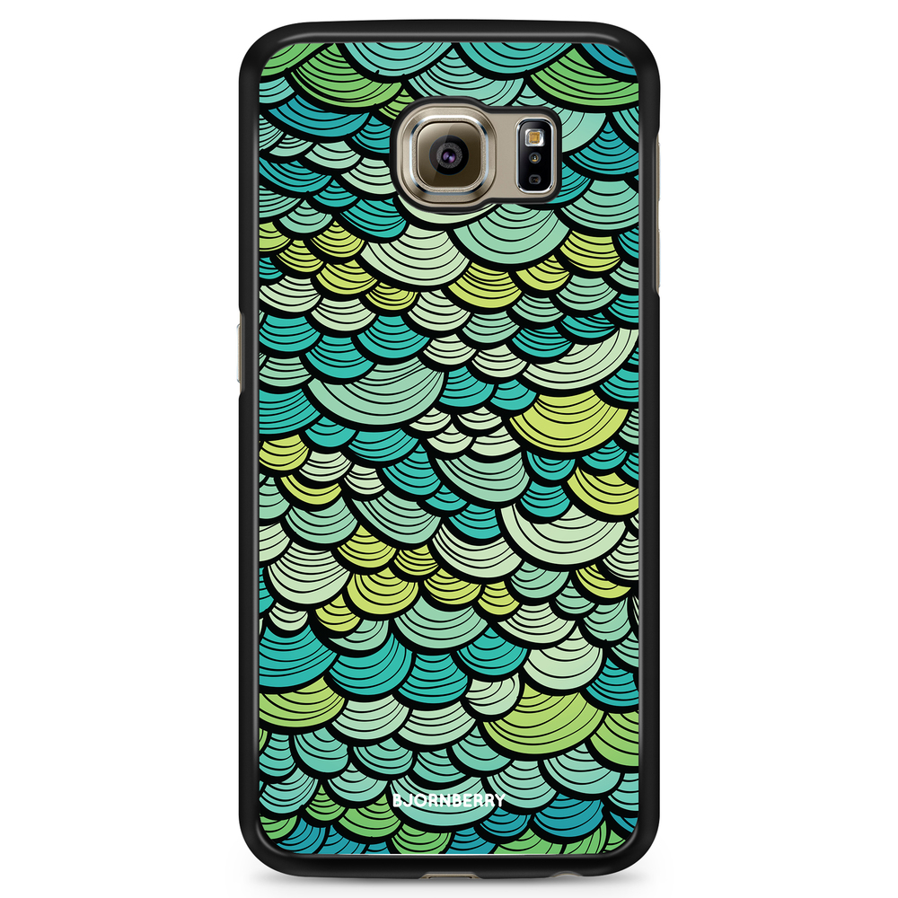 Samsung Galaxy S6 Edge+ Skal - Grön Sjöjungfrufjäll