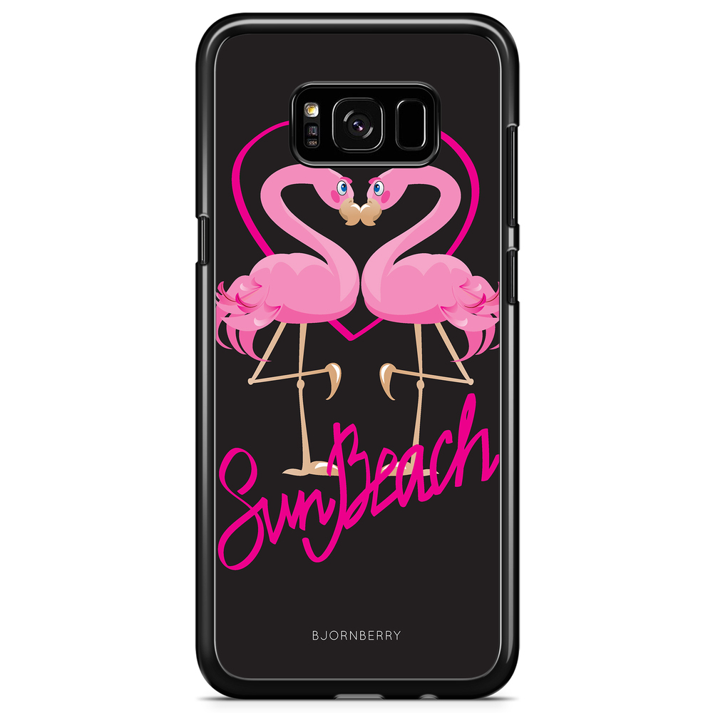 Samsung Galaxy S8 Case - Sun Beach Flamingo