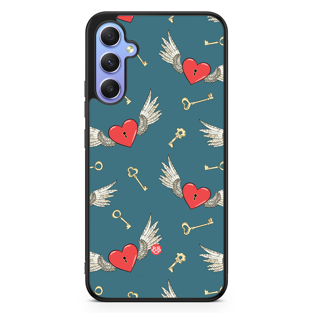 Samsung Galaxy A34 5G Case - Hearts and Wings