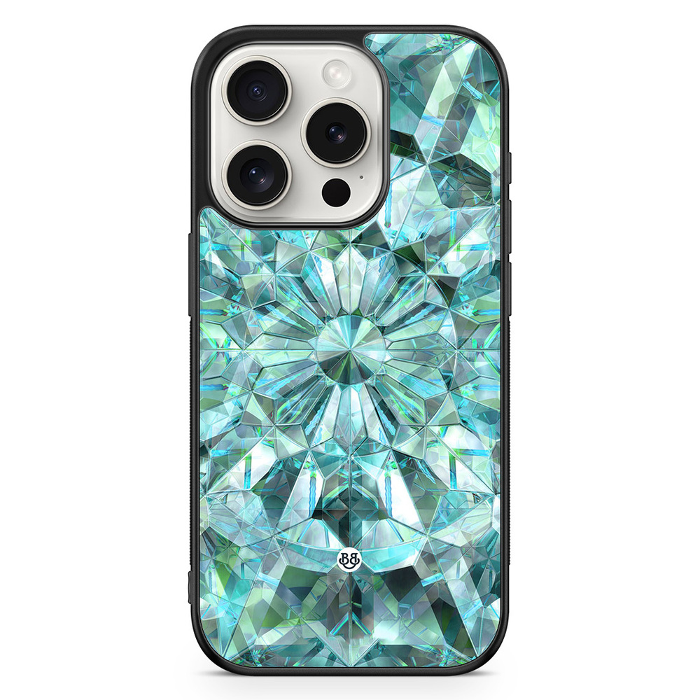 iPhone 15 Pro Case - Green Crystals
