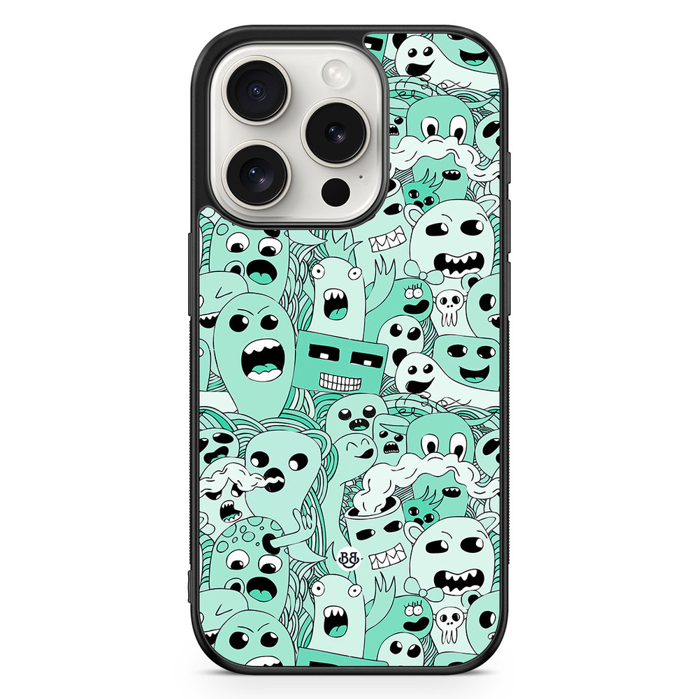 iPhone 15 Pro Case - Spökmönster