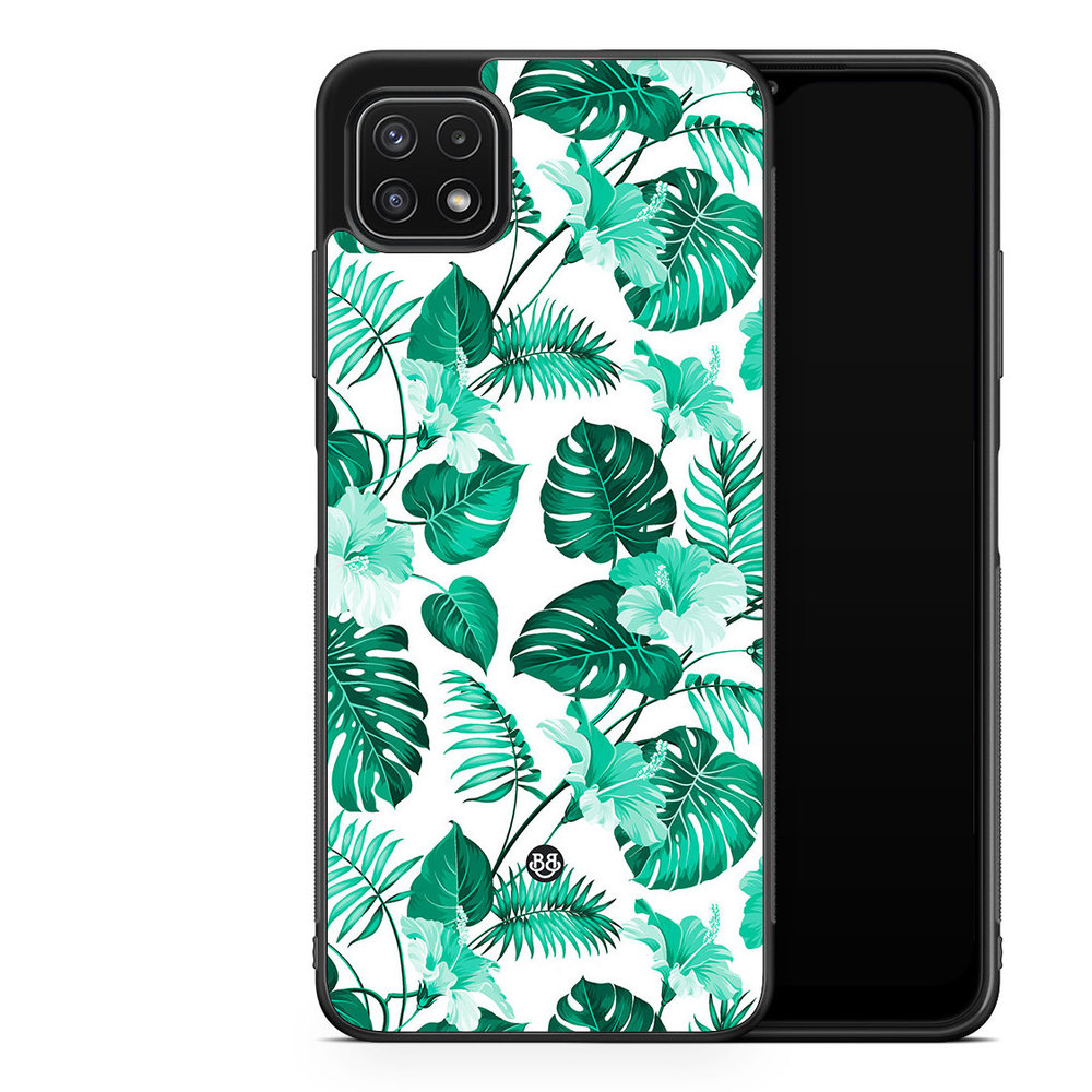 Samsung Galaxy A22 5G Case - Turquoise Flowers