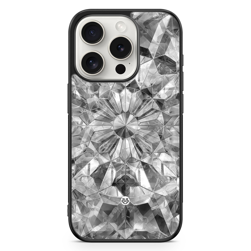 iPhone 15 Pro Case - Grey Crystals