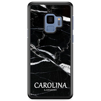 Samsung Galaxy S9 Case Custom - Black Marble Name