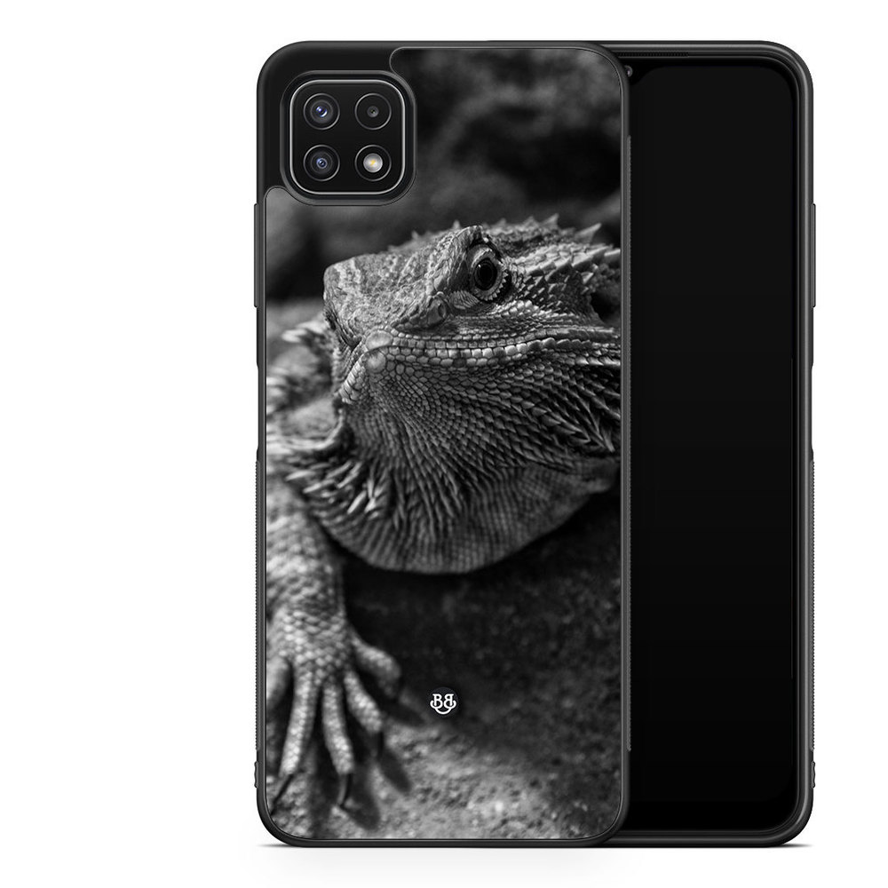 Samsung Galaxy A22 5G Case - Black/White Lizard