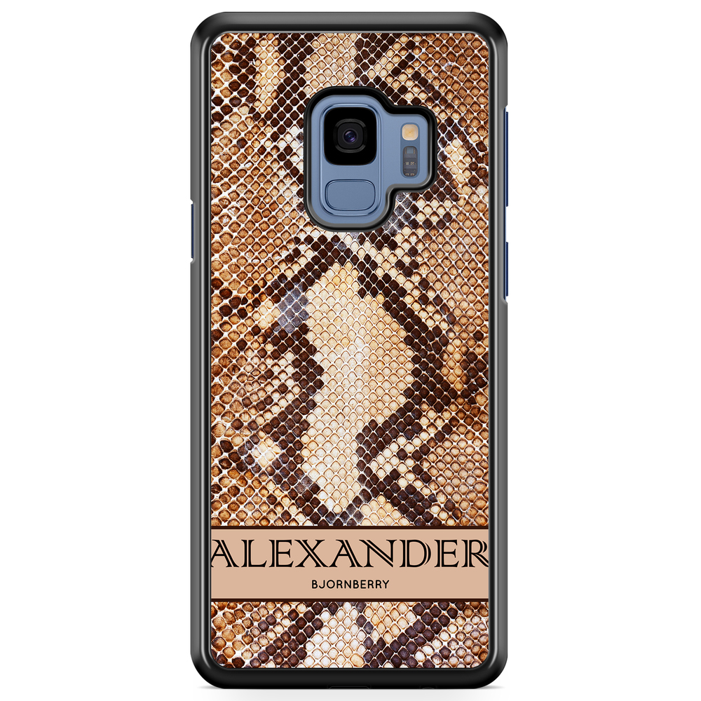 Samsung Galaxy S9 Case Custom - Brown Snake Name