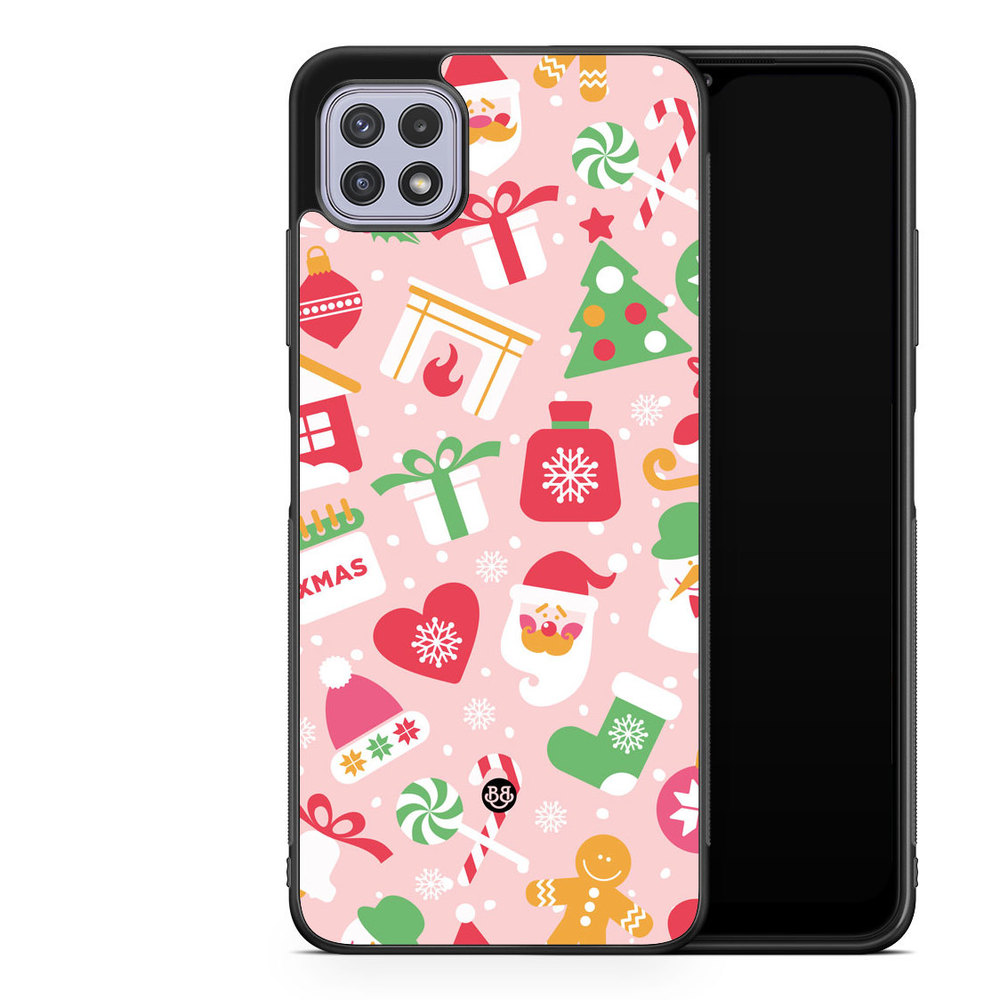 Samsung Galaxy A22 4G Case - Pink Christmas