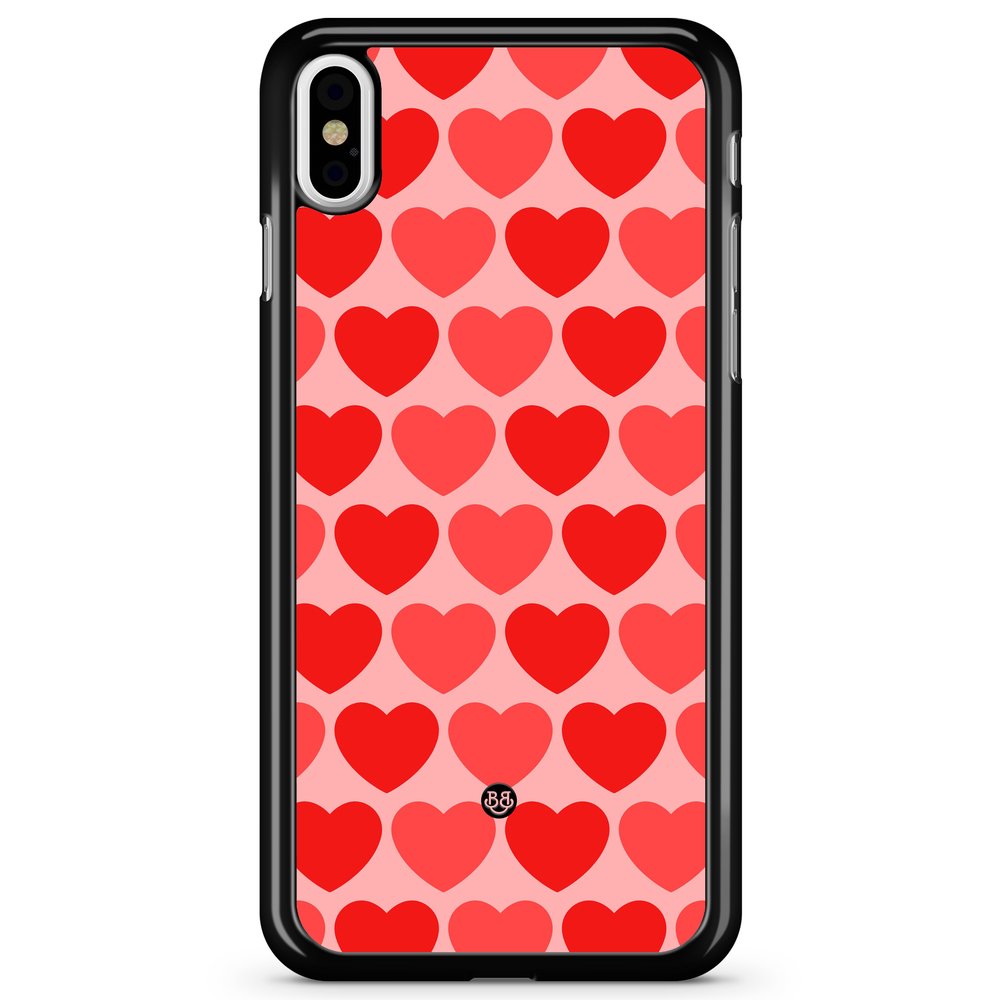 iPhone X / XS Case - Red Hearts