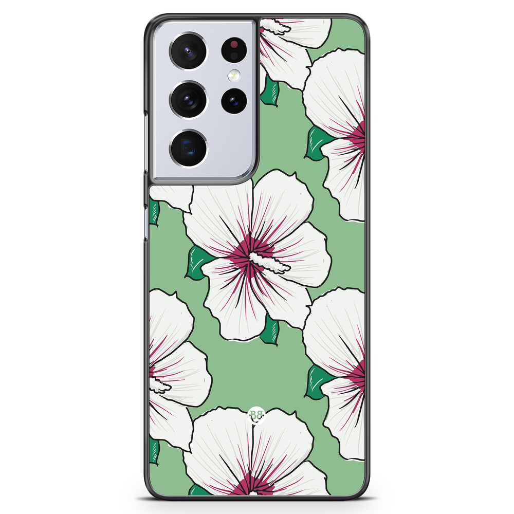 Samsung Galaxy S21 Ultra Case - Creamy White Flowers