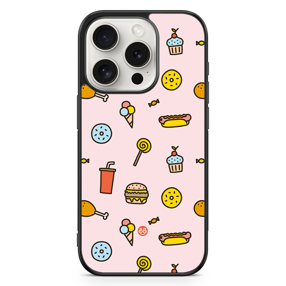 iPhone 15 Pro Case - Junk food Pattern