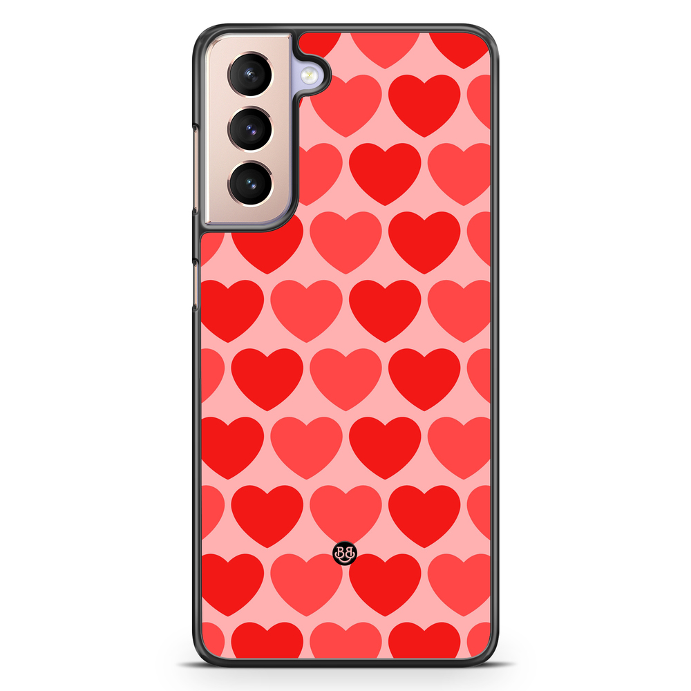 Samsung Galaxy S21 Case - Red Hearts