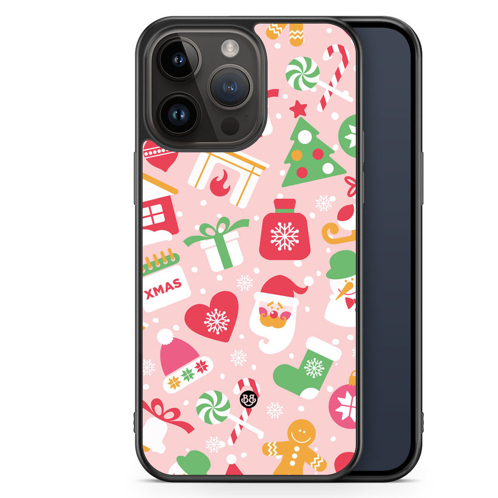 iPhone 14 Pro Max Case - Pink Christmas