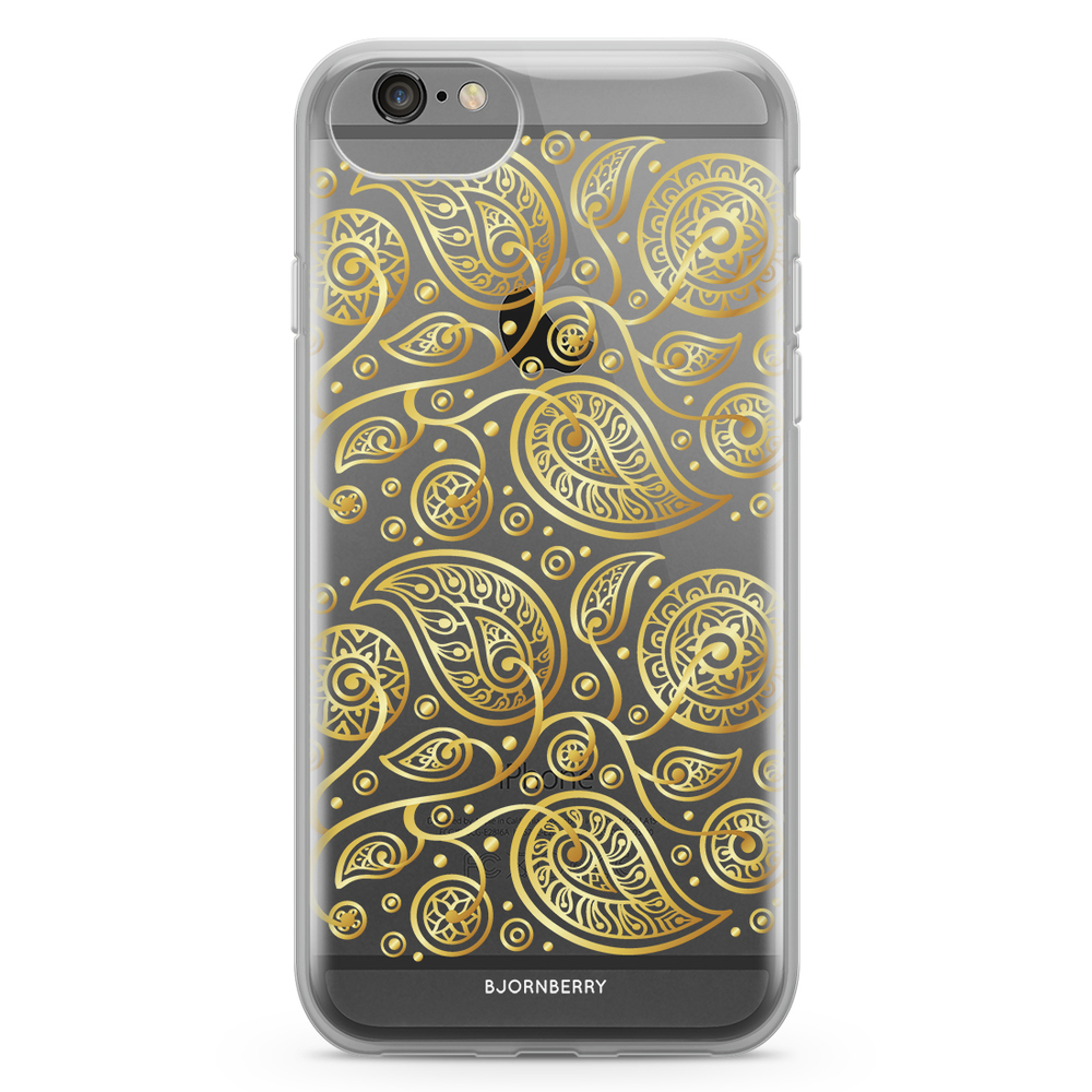 iPhone 6/6s Fashion Skal - Guld Blommor