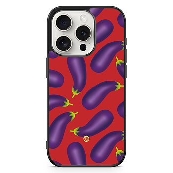 iPhone 15 Pro Skal - Auberginmönster