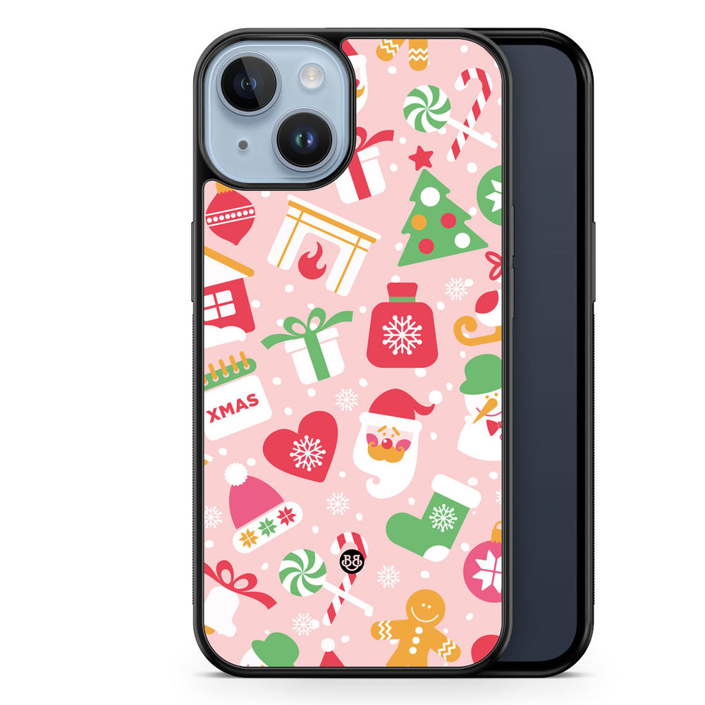 iPhone 14 Plus Case - Pink Christmas