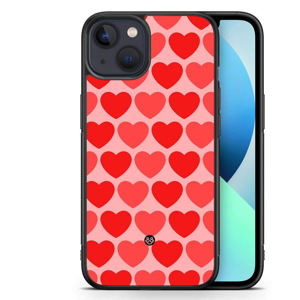 iPhone 13 Mini Case - Red Hearts