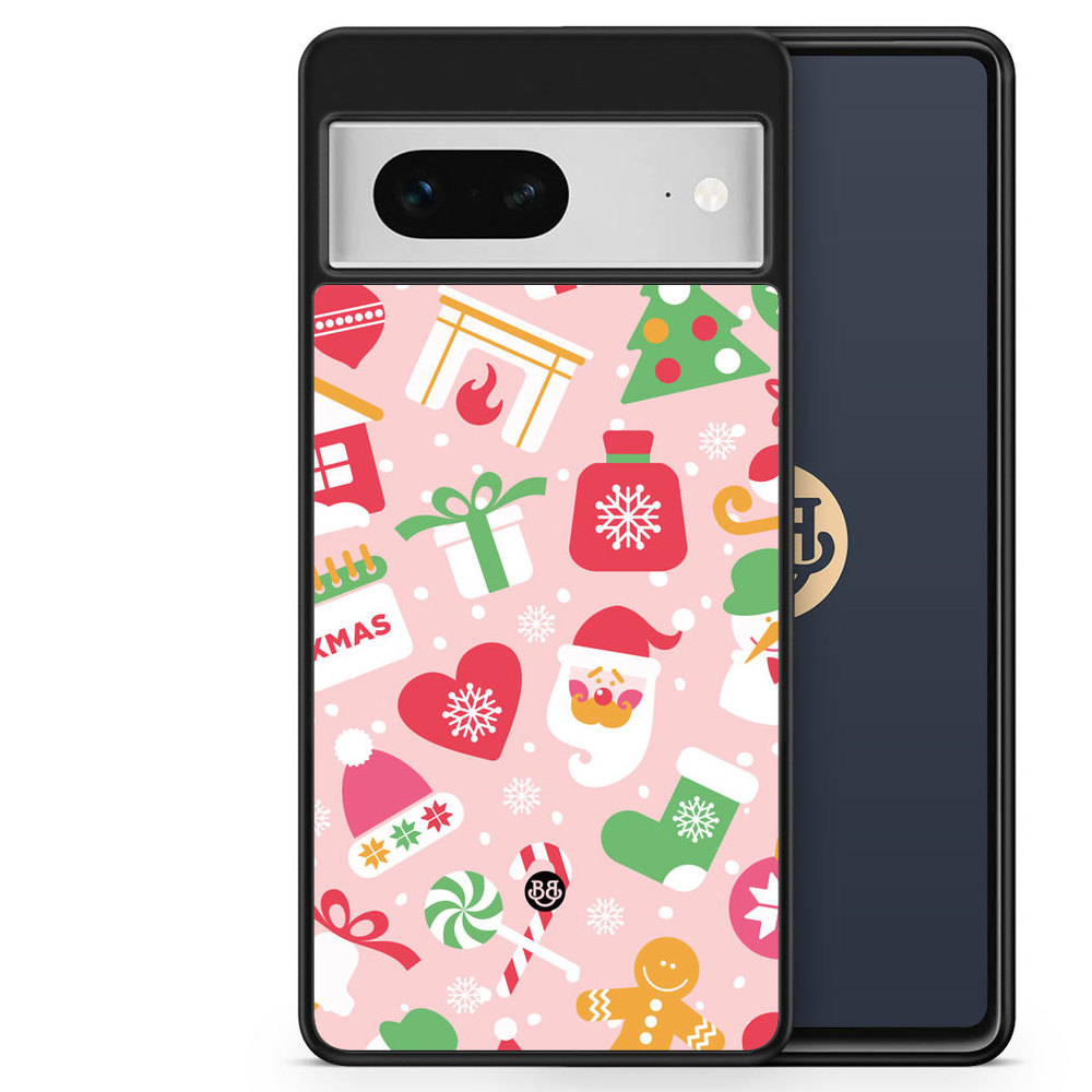 Google Pixel 7 Case - Pink Christmas
