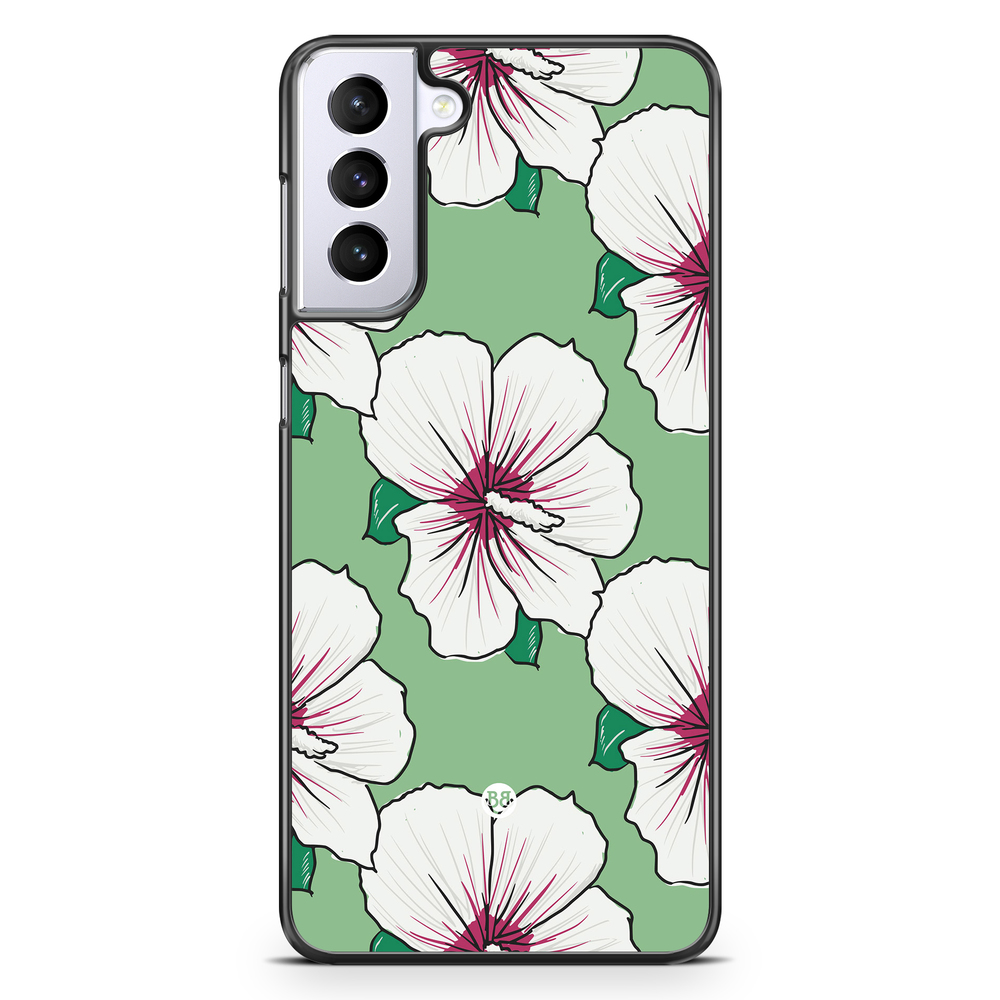 Samsung Galaxy S21 Plus Case - Creamy White Flowers
