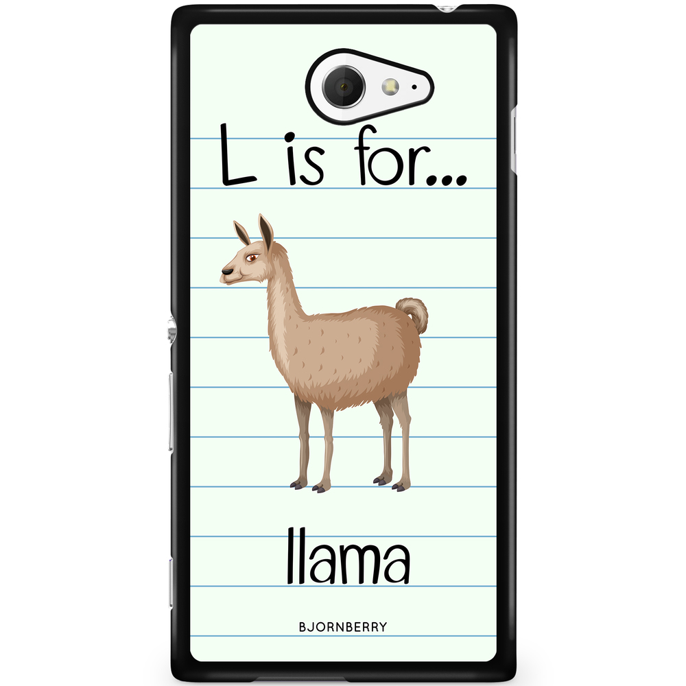 Sony Xperia M2 Aqua Case - L Is For Llama