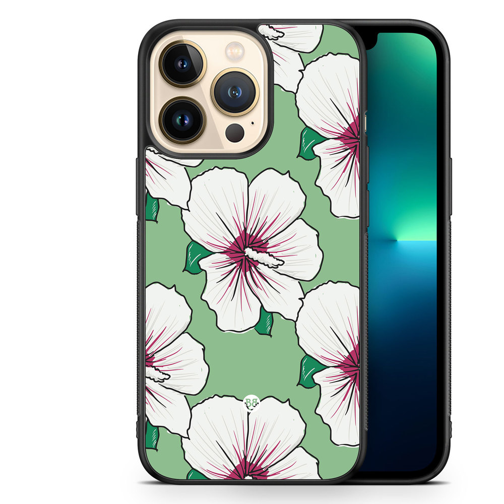 iPhone 13 Pro Case - Creamy White Flowers