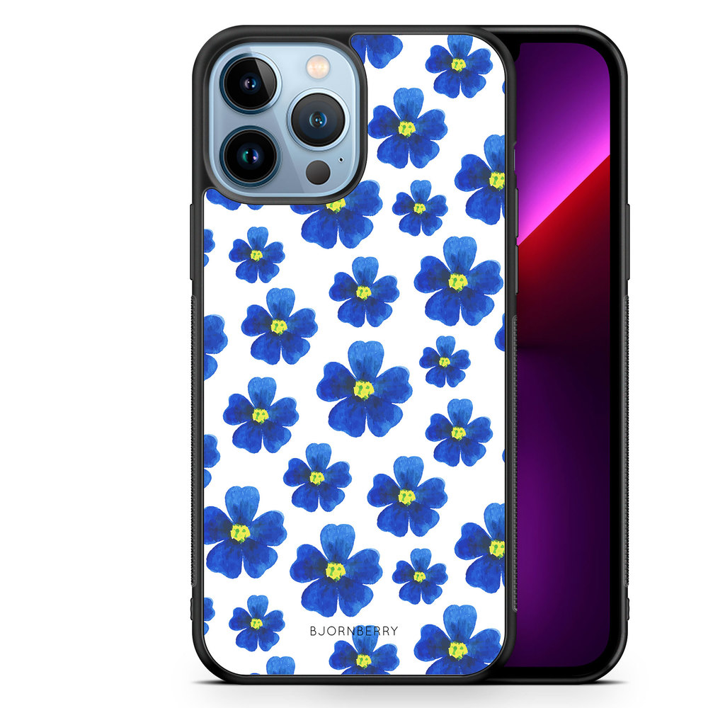 iPhone 13 Pro Max Case - Blue Flowers