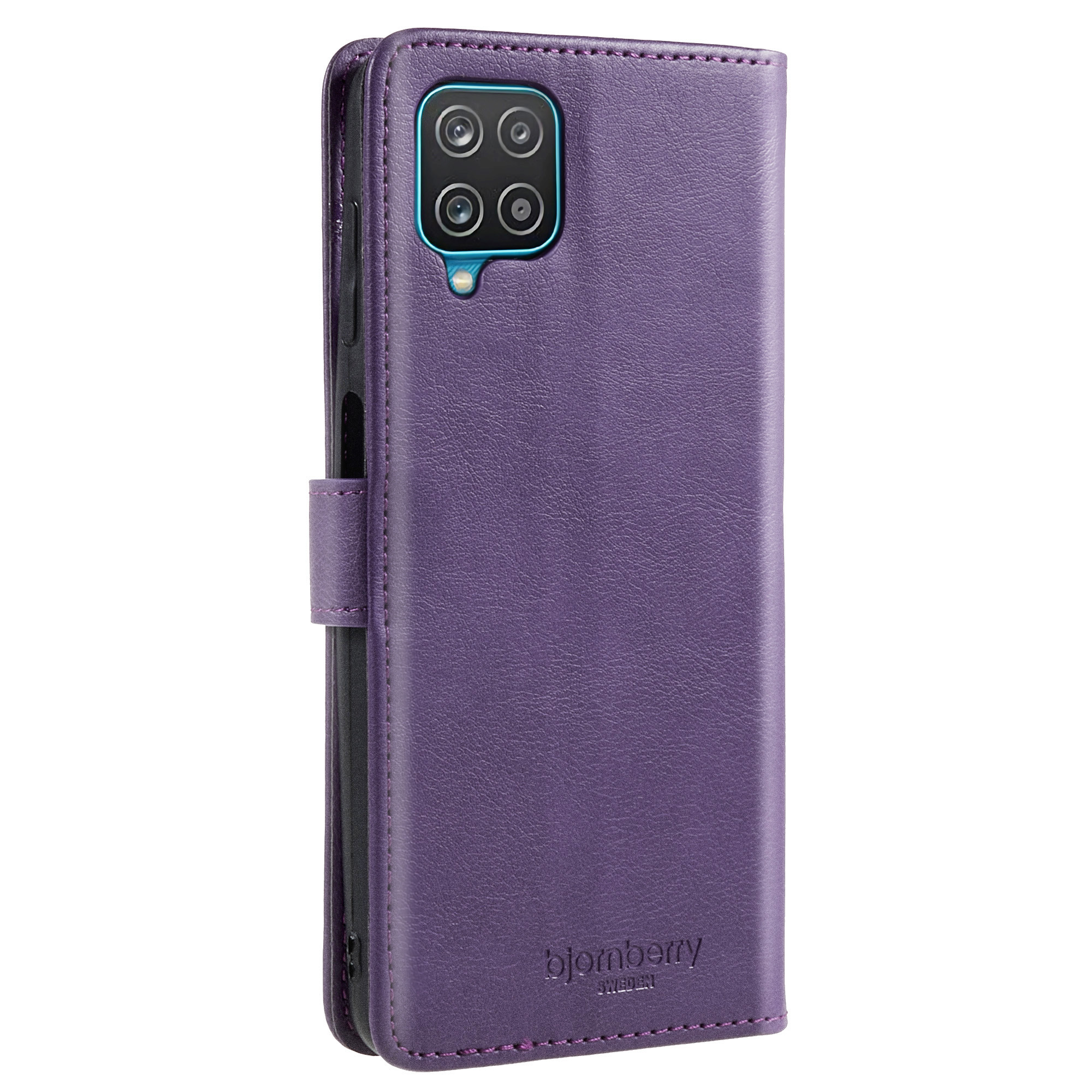 Samsung Galaxy A12 Magnet Wallet Case MONOGRAM - Purple - 4
