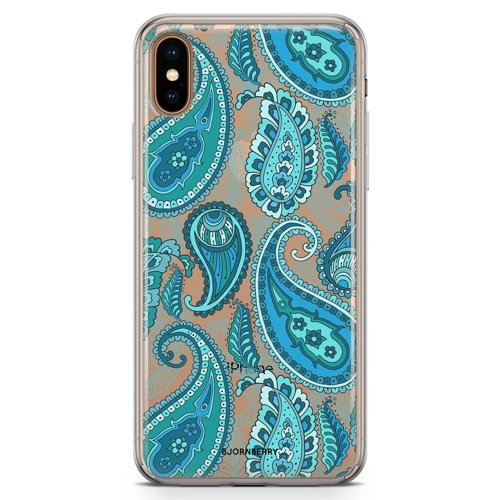 iPhone Xs Max Fashion Skal - Blå Paisley