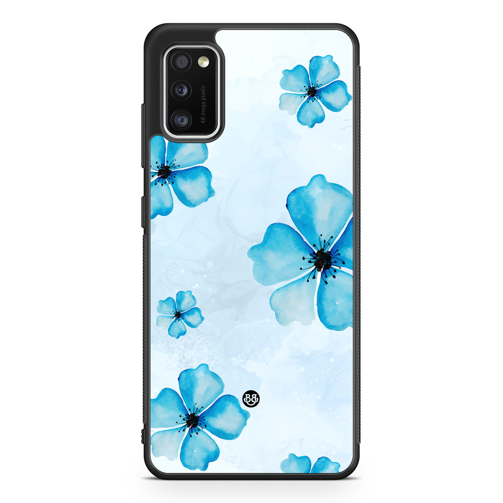 Samsung Galaxy A41 Case - WILD BLOOM - Blue Bloom
