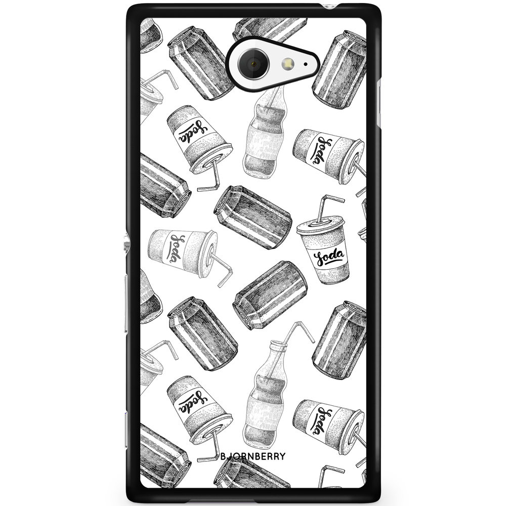 Sony Xperia M2 Aqua Case - Soda Black & White
