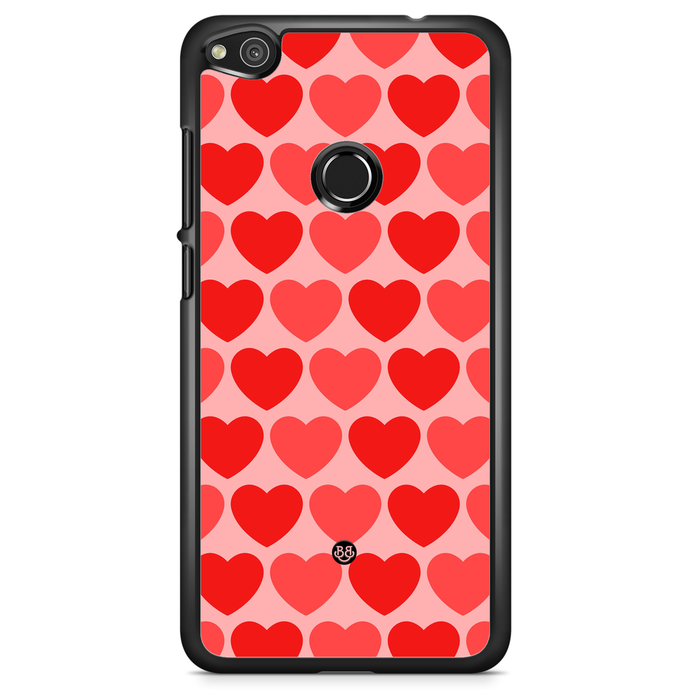 Huawei Honor 8 Lite Case - Red Hearts