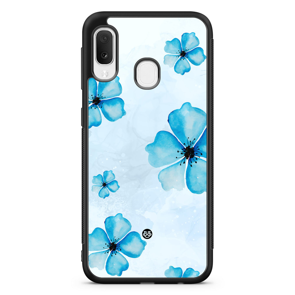 Samsung Galaxy A20e Case - WILD BLOOM - Blue Bloom