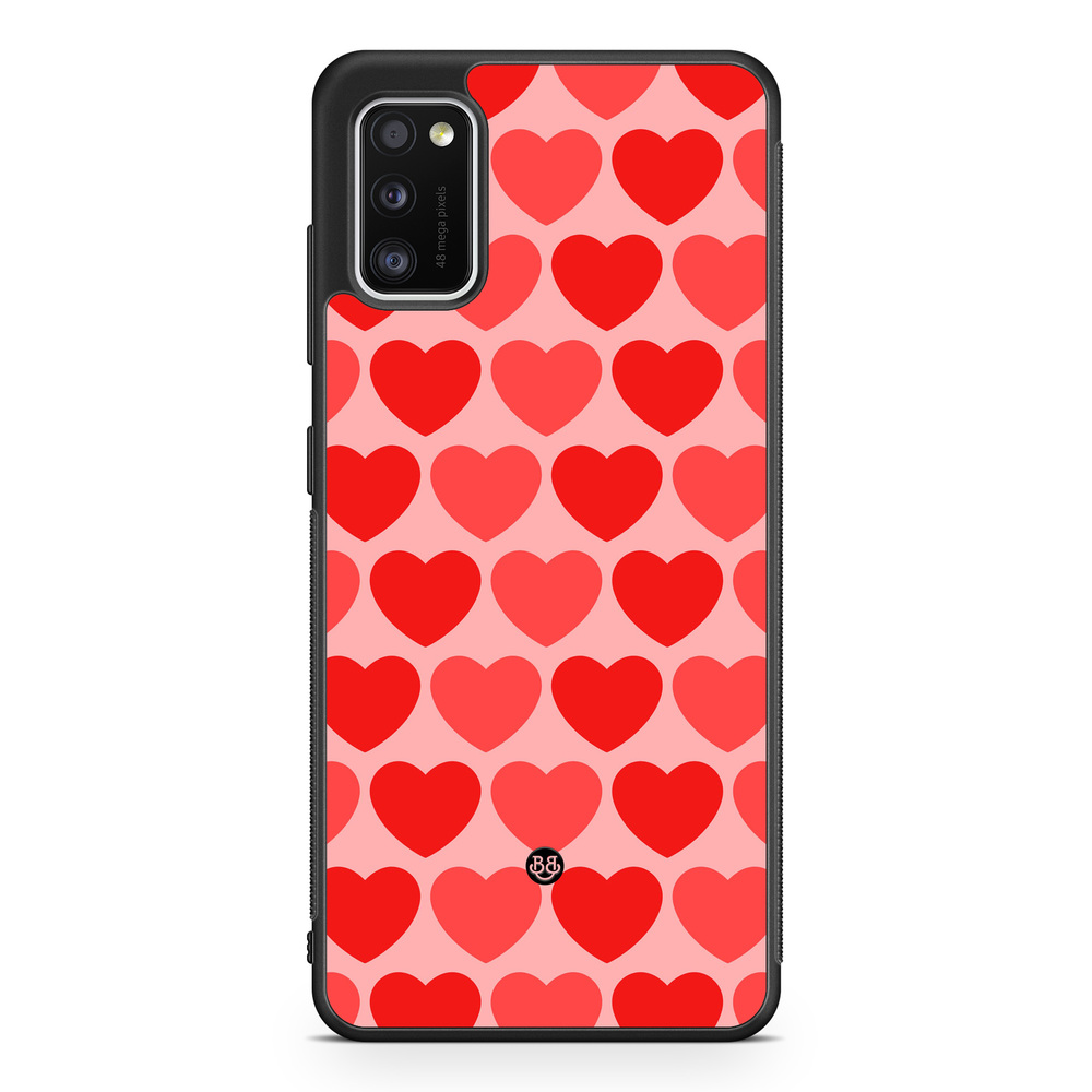 Samsung Galaxy A41 Case - Red Hearts