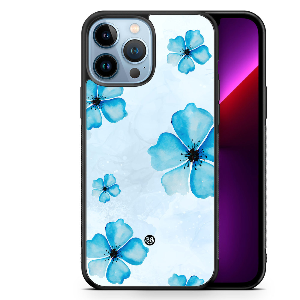 iPhone 13 Pro Max Case - WILD BLOOM - Blue Bloom