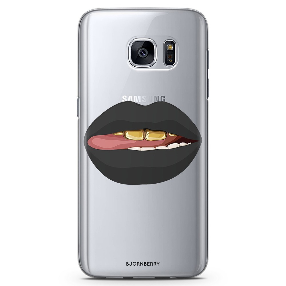 Samsung Galaxy S6 TPU Case - Lips Gold