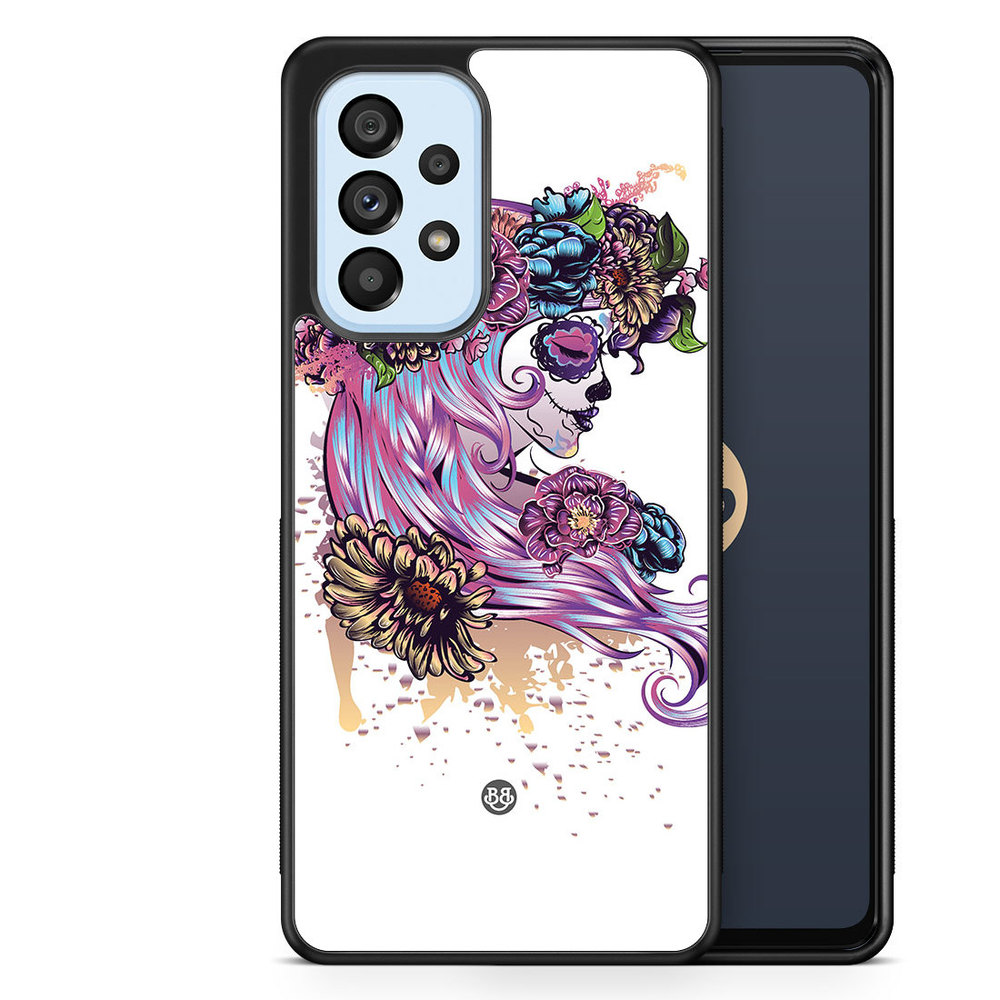 Samsung Galaxy A53 5G Skal - Skull Flower