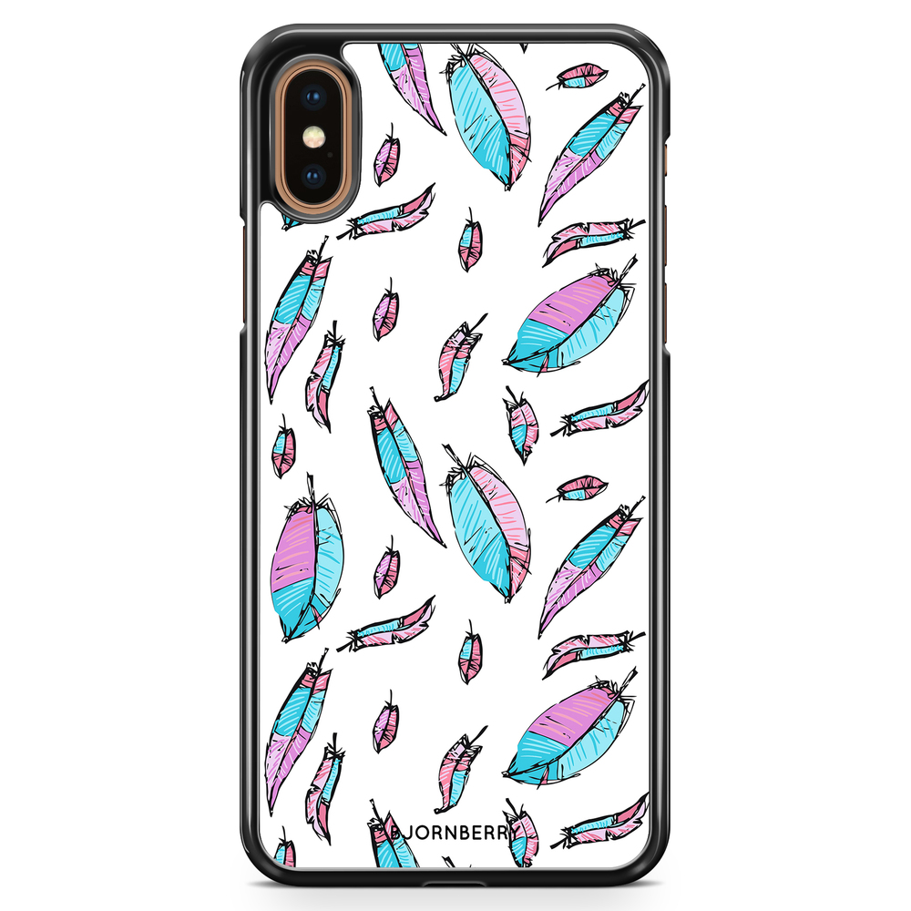 iPhone XS Max Case - Pink/Blue Feathers
