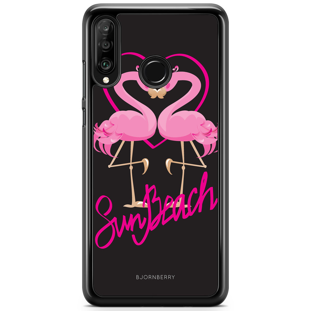 Huawei P30 Lite Case - Sun Beach Flamingo