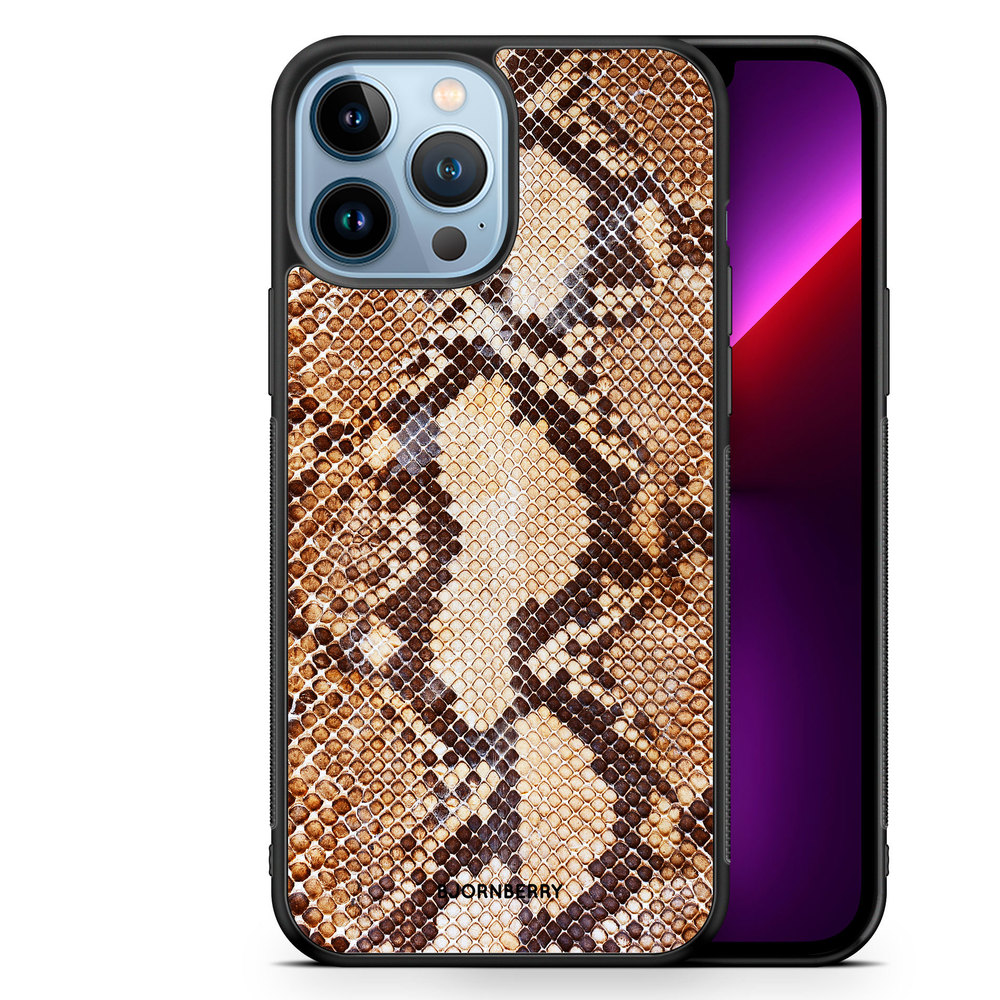 iPhone 13 Pro Max Case - Snakeskin Brown
