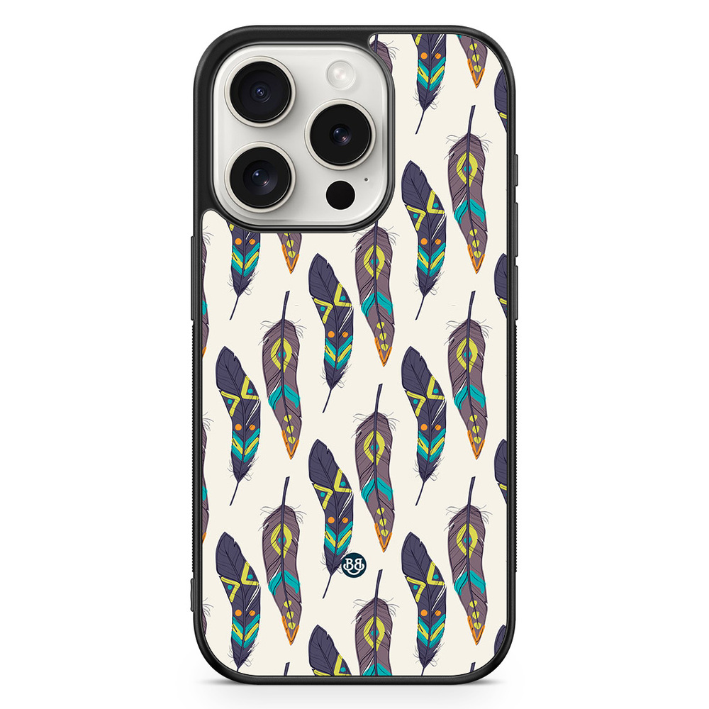iPhone 15 Pro Case - Ethnic Feathers