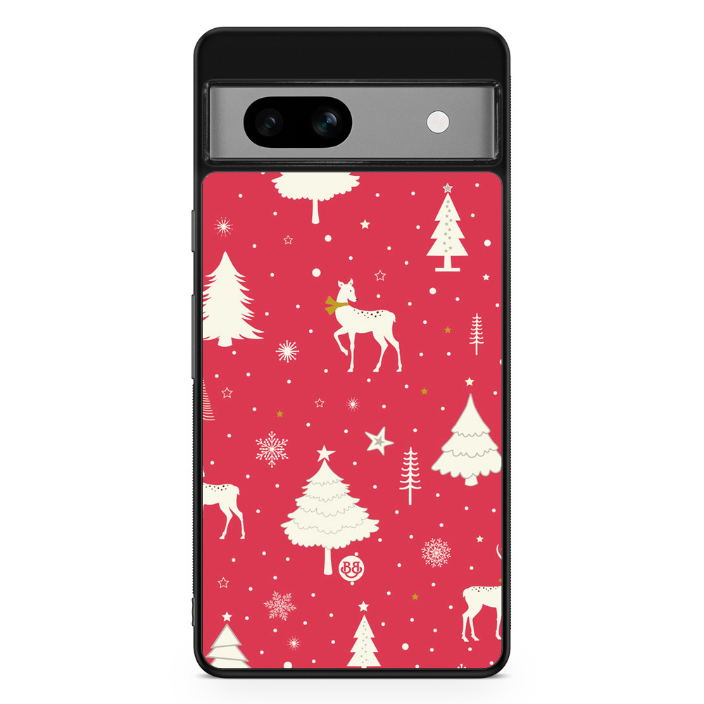 Google Pixel 7a Case - Red Christmas